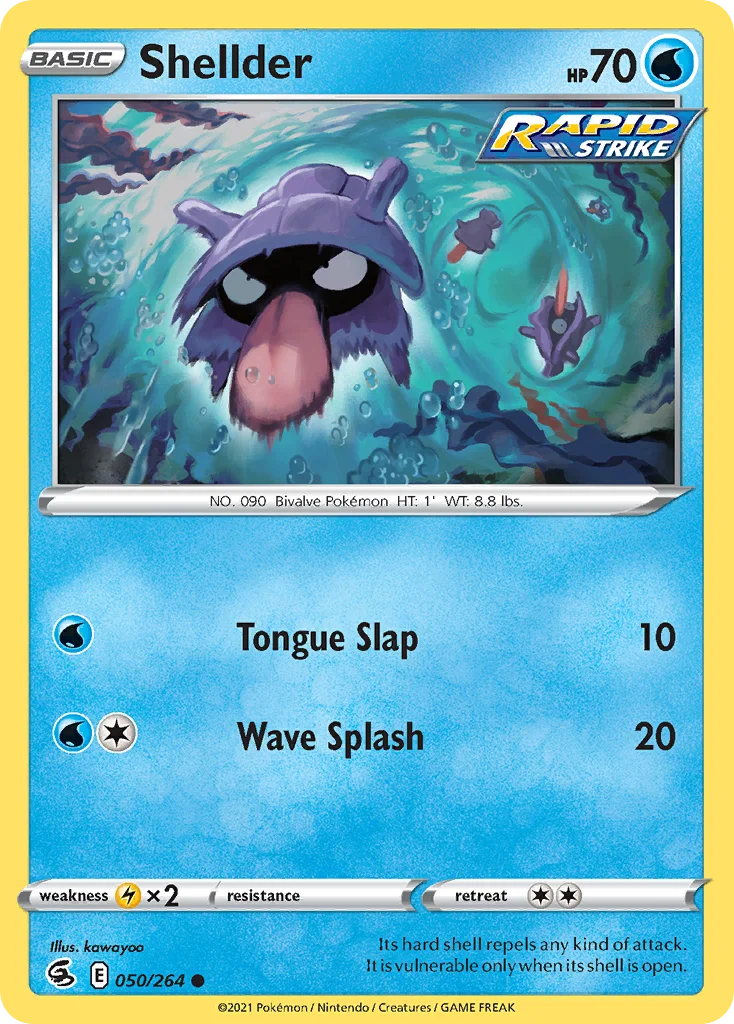 Shellder Pokemon card