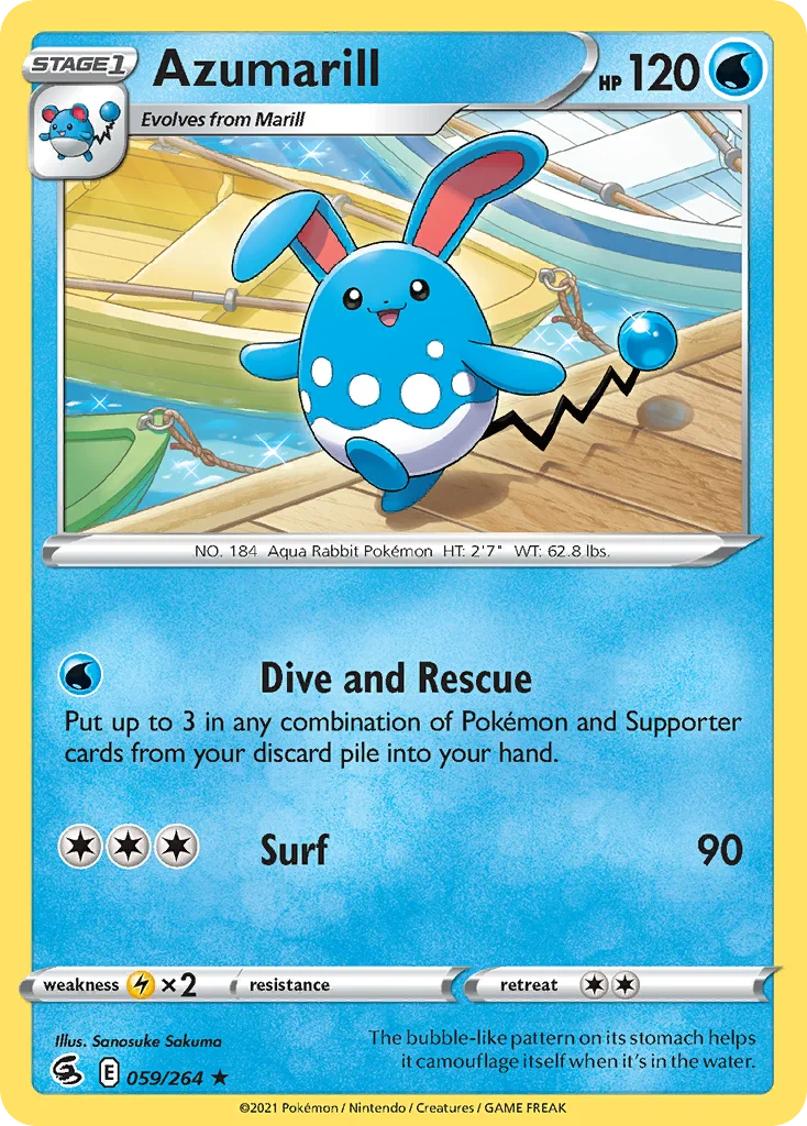 Azumarill Pokemon card