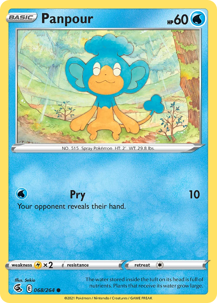 Panpour Pokemon card