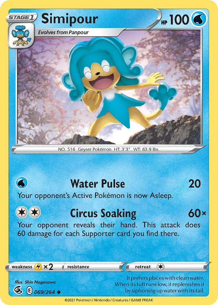 Simipour Pokemon card
