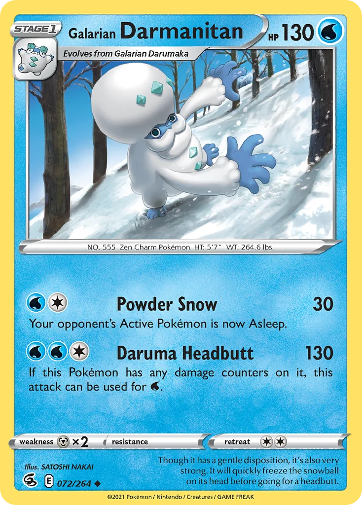 Galarian Darmanitan Pokemon card