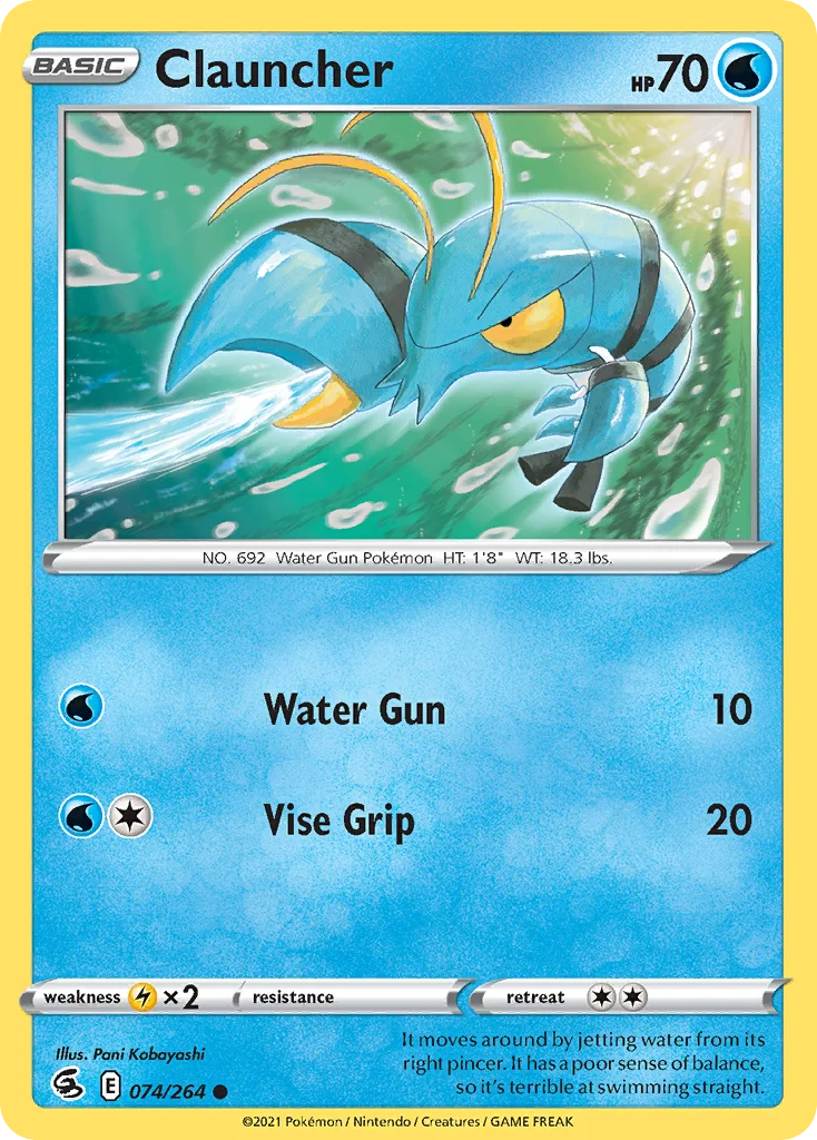 Clauncher Pokemon card