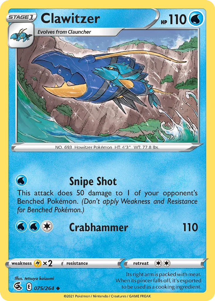 Clawitzer Pokemon card