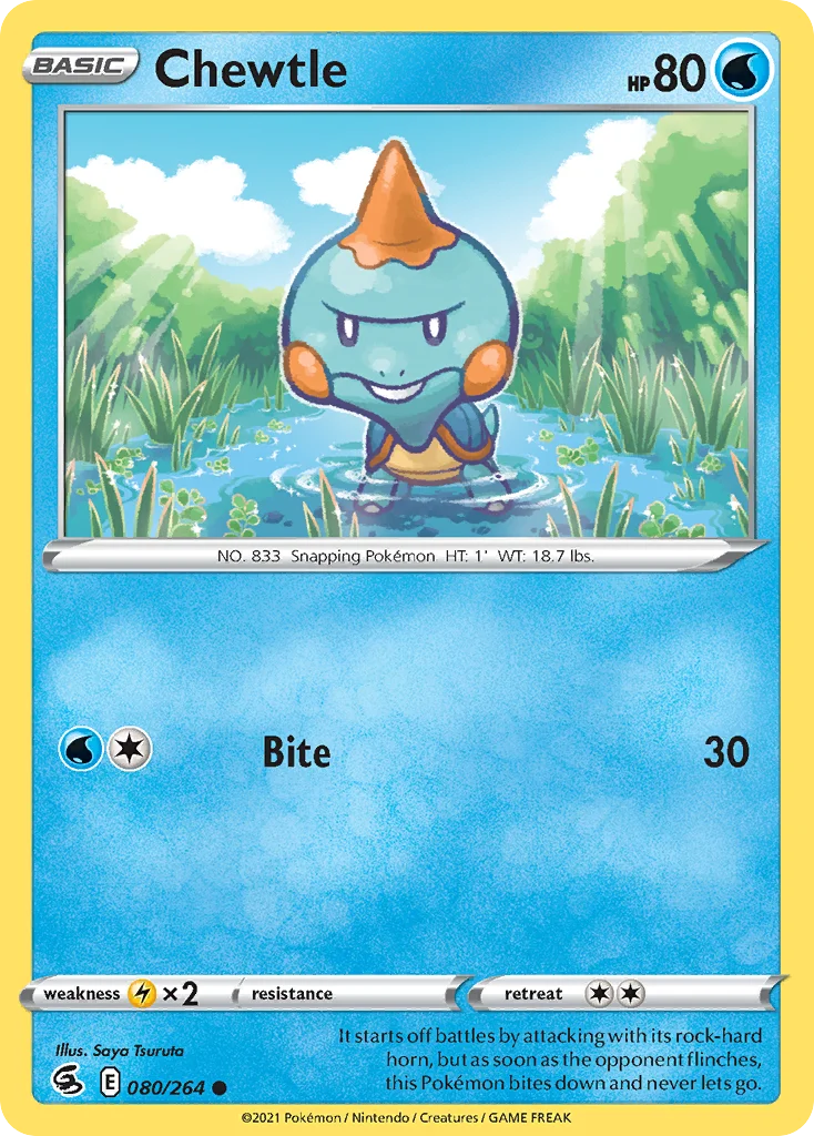 Chewtle Pokemon card