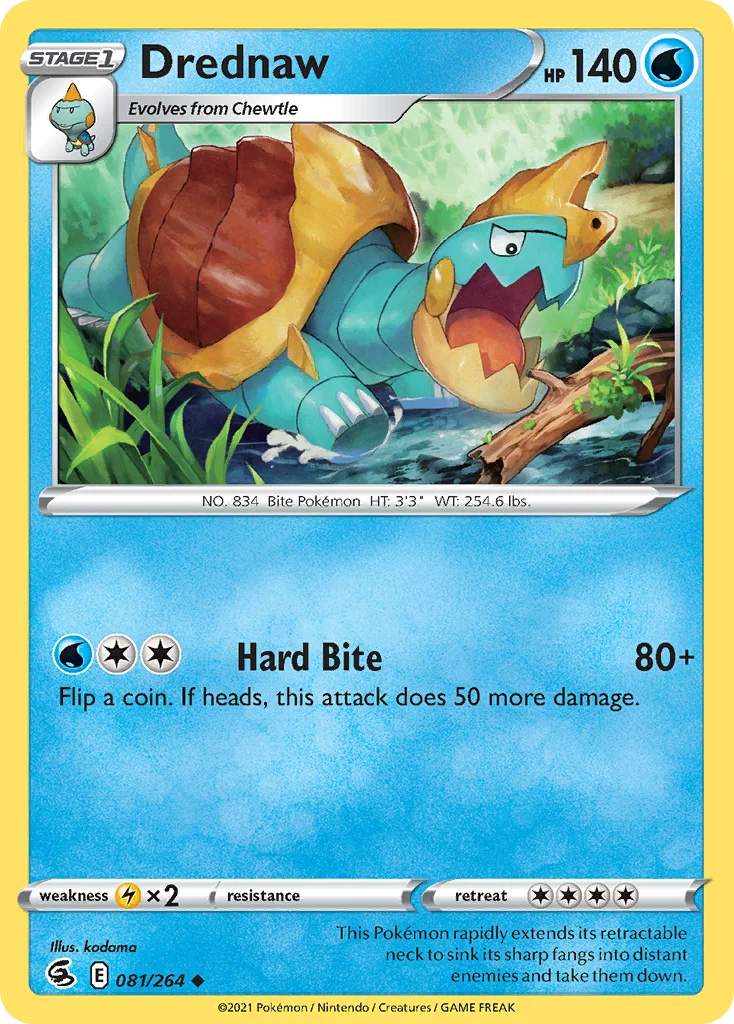 Drednaw Pokemon card
