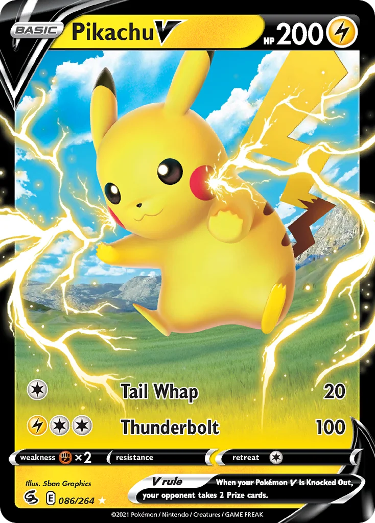 Pikachu V Pokemon card