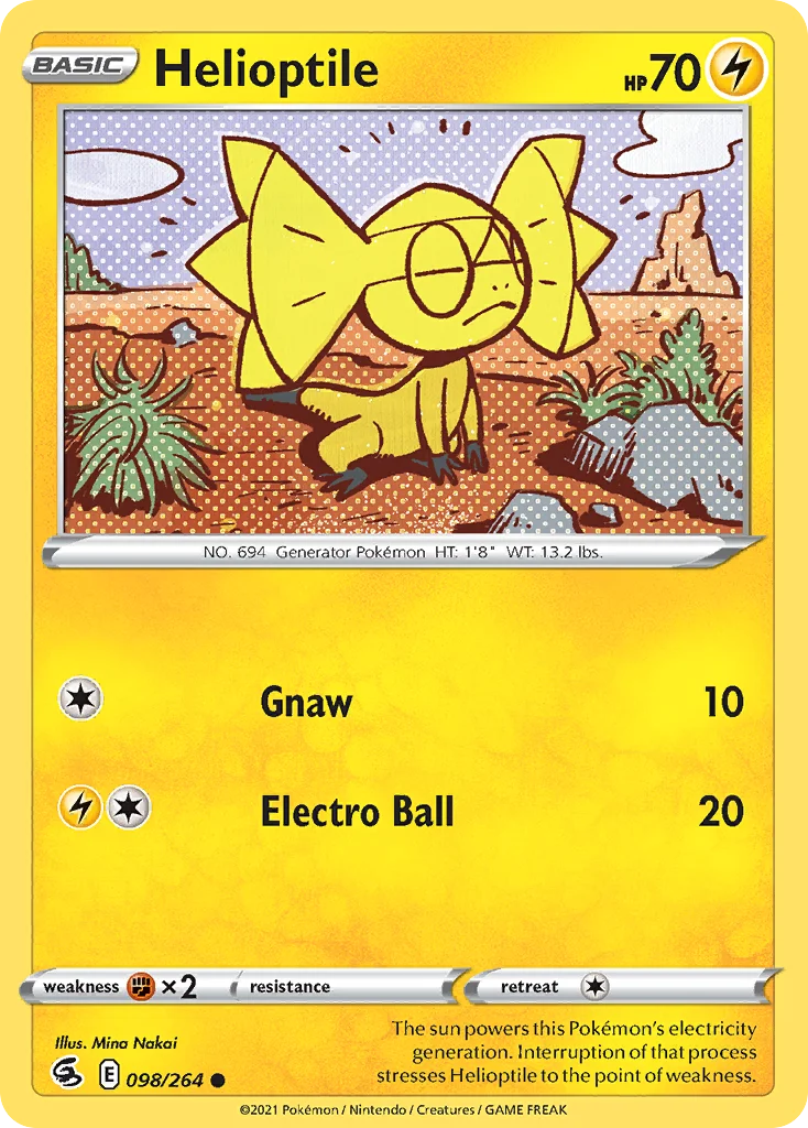 Helioptile Pokemon card
