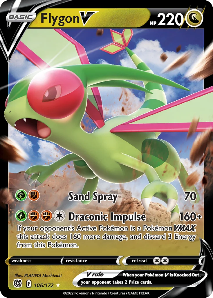 Flygon V Pokemon card