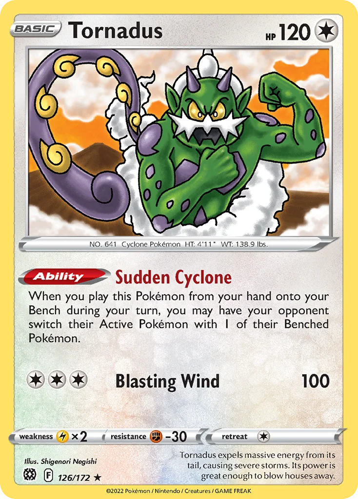 Tornadus Pokemon card