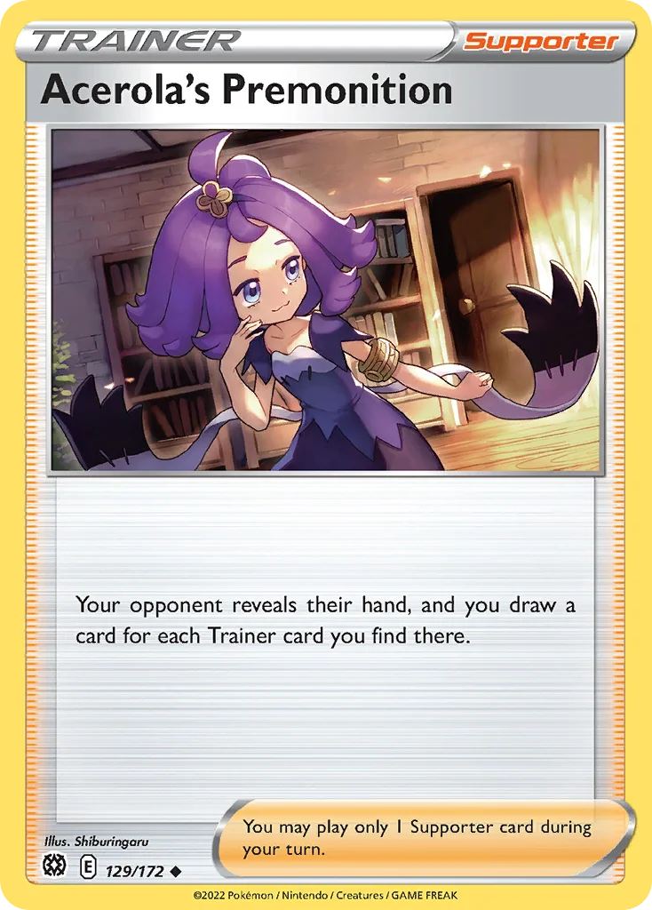 Acerola's Premonition Pokemon card