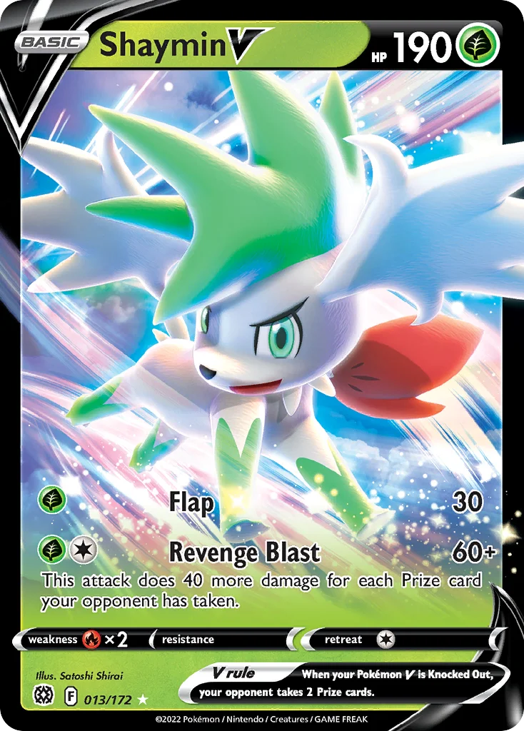 Shaymin V Pokemon card