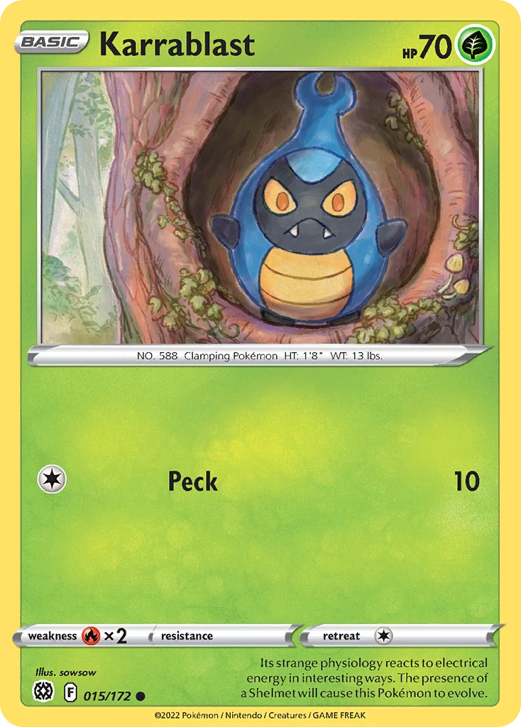 Karrablast Pokemon card