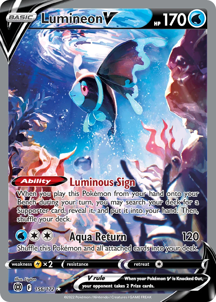 Lumineon V Pokemon card