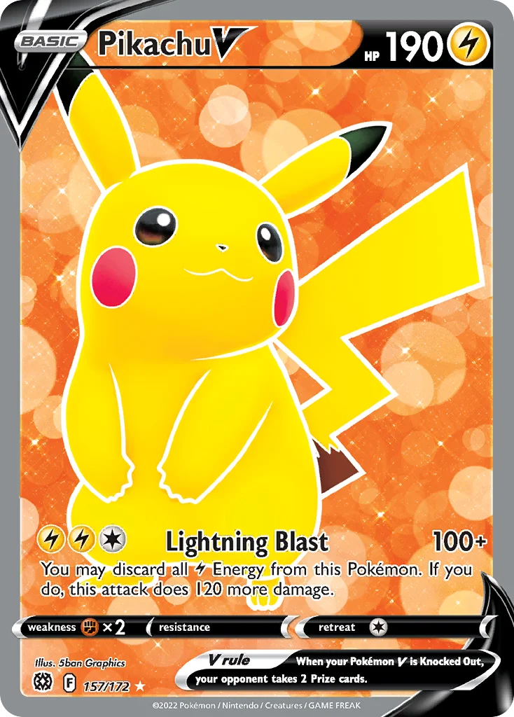 Pikachu V Pokemon card