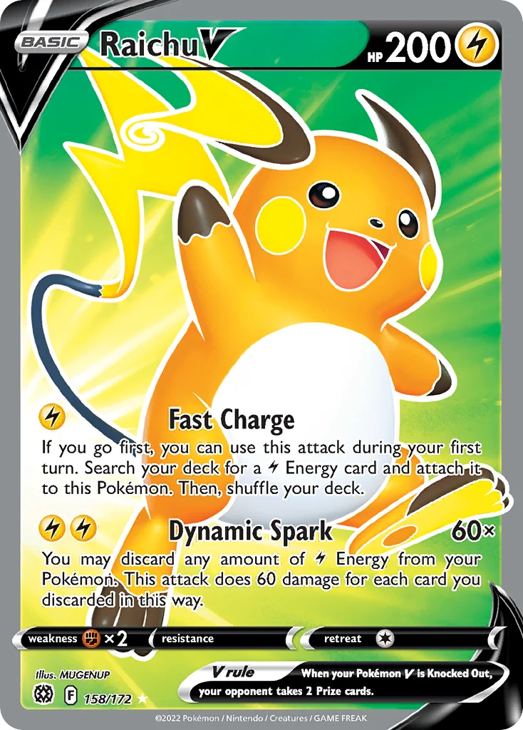 Raichu V Pokemon card