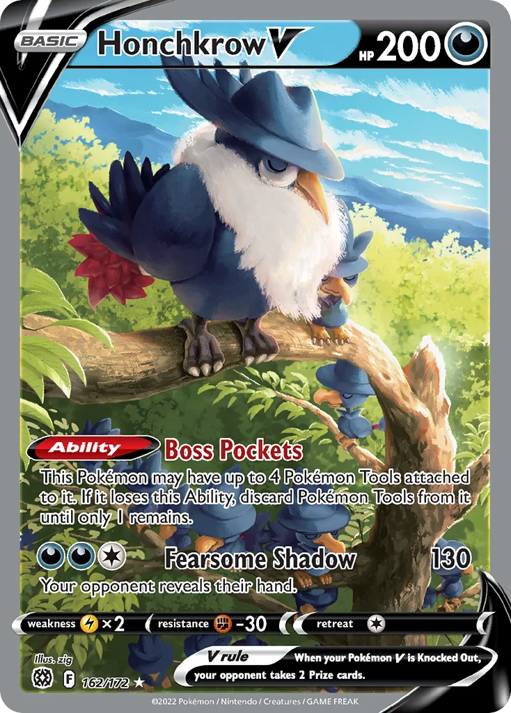 Honchkrow V Pokemon card