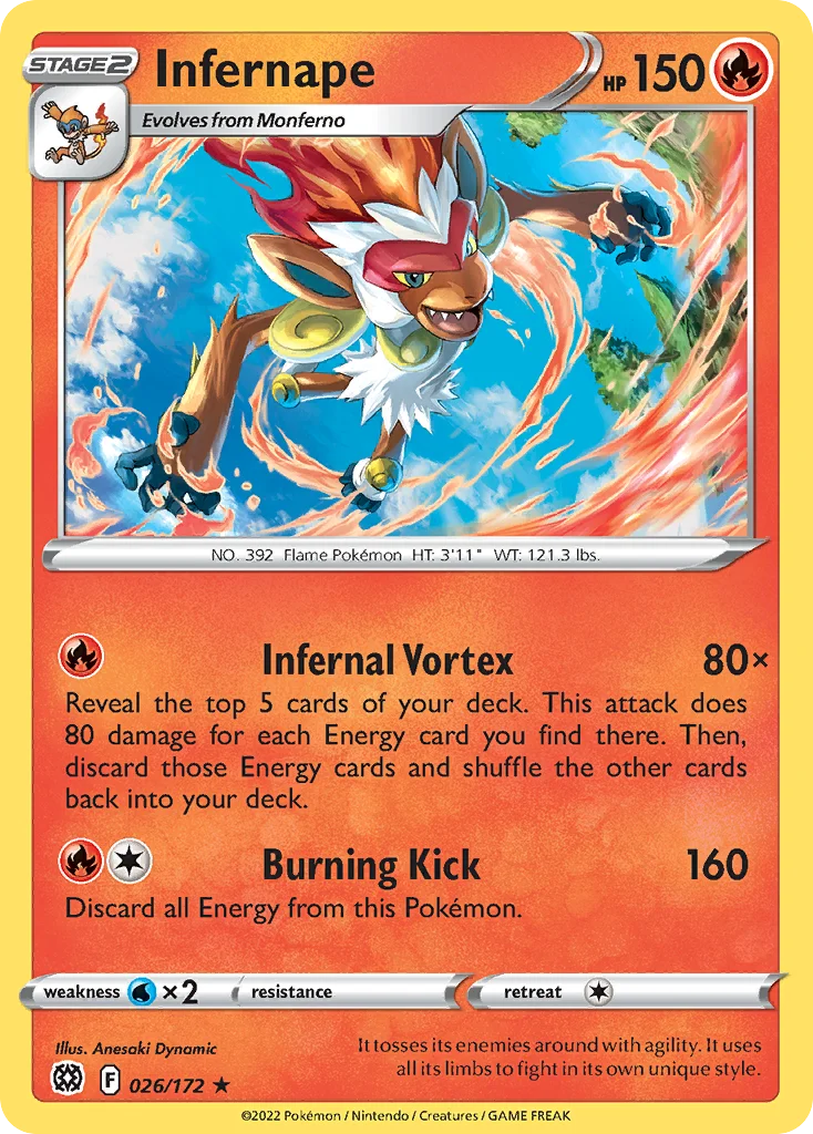 Infernape Pokemon card