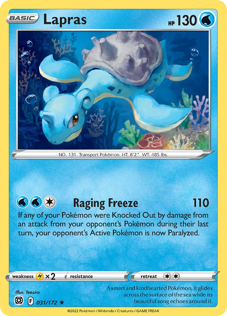 Lapras Pokemon card