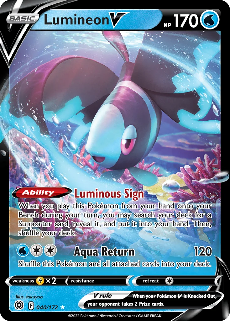Lumineon V Pokemon card