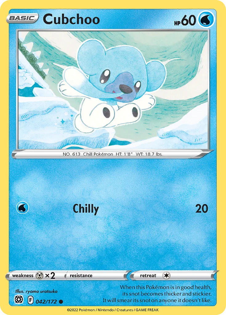 Cubchoo Pokemon card