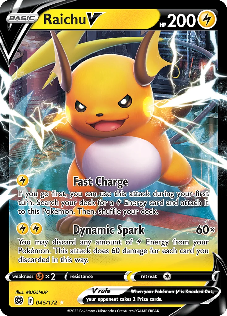 Raichu V Pokemon card