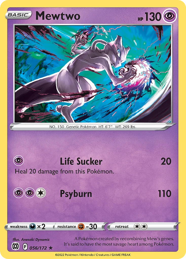 Mewtwo Pokemon card