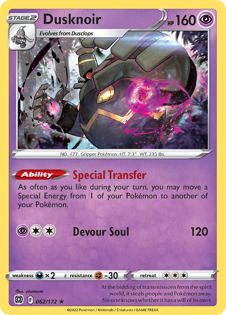 Dusknoir Pokemon card