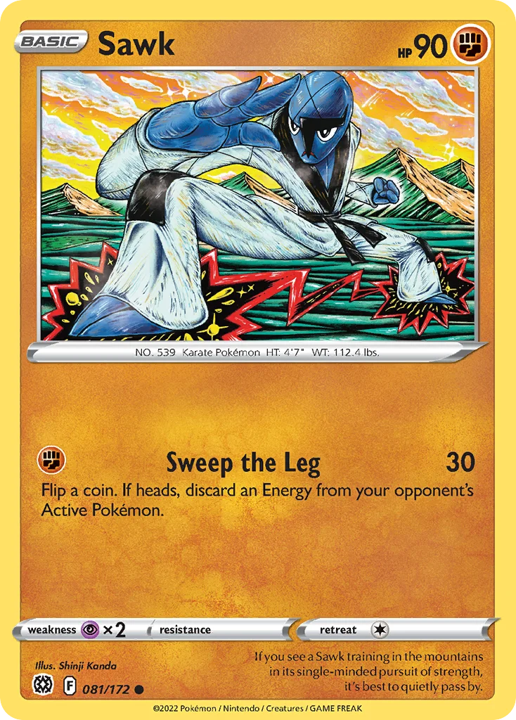 Sawk Pokemon card