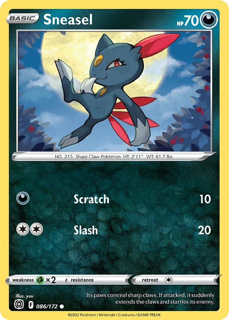 Sneasel Pokemon card