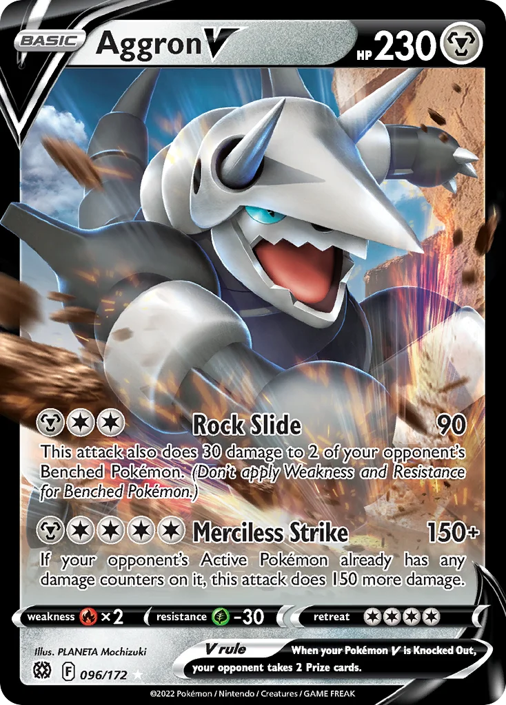 Aggron V Pokemon card