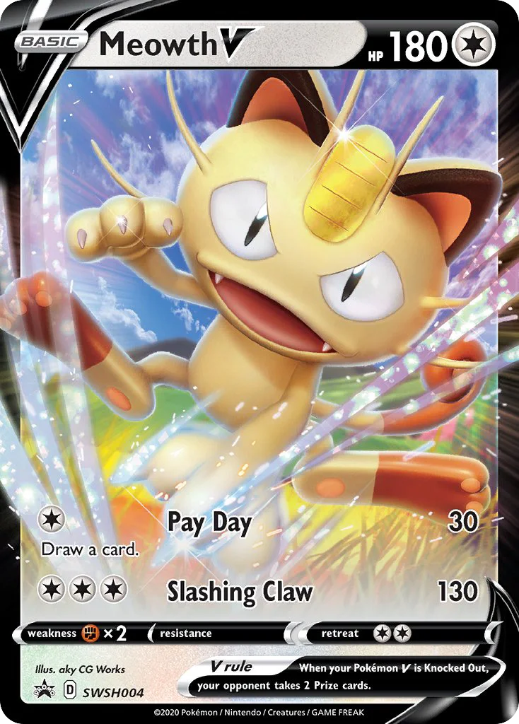 Meowth V Pokemon card
