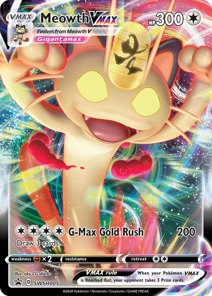 Meowth VMAX Pokemon card