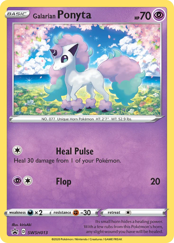 Galarian Ponyta Pokemon card