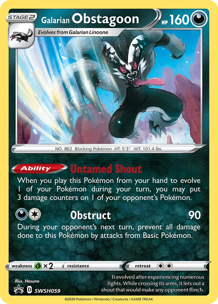 Galarian Obstagoon Pokemon card