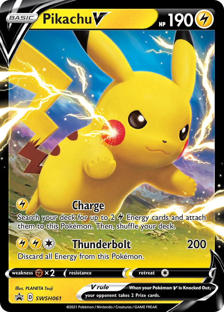 Pikachu V Pokemon card