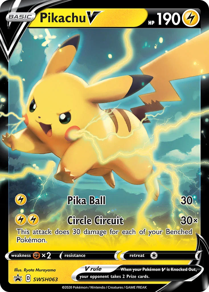 Pikachu V Pokemon card