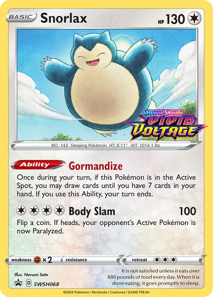 Snorlax Pokemon card