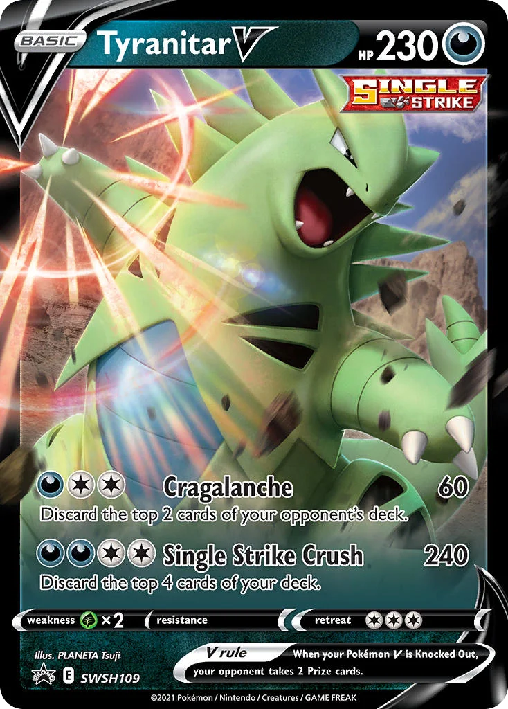 Tyranitar V Pokemon card