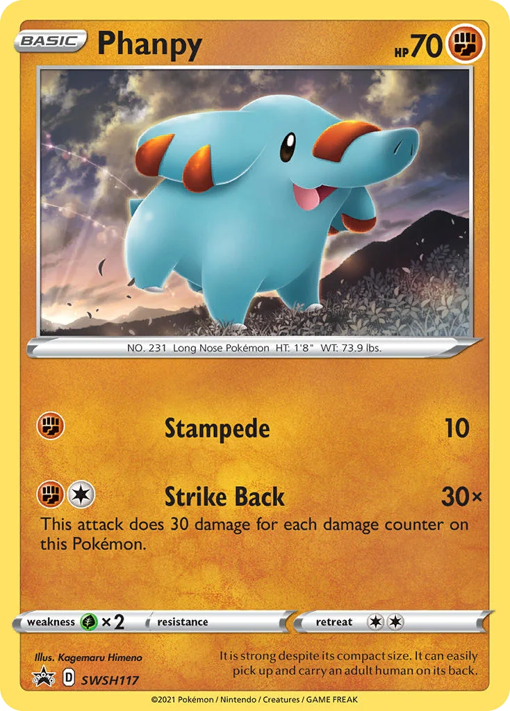 Phanpy Pokemon card