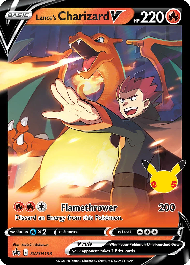 Lance's Charizard V Pokemon card
