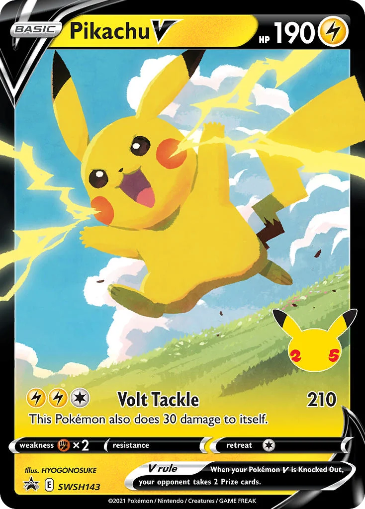 Pikachu V Pokemon card
