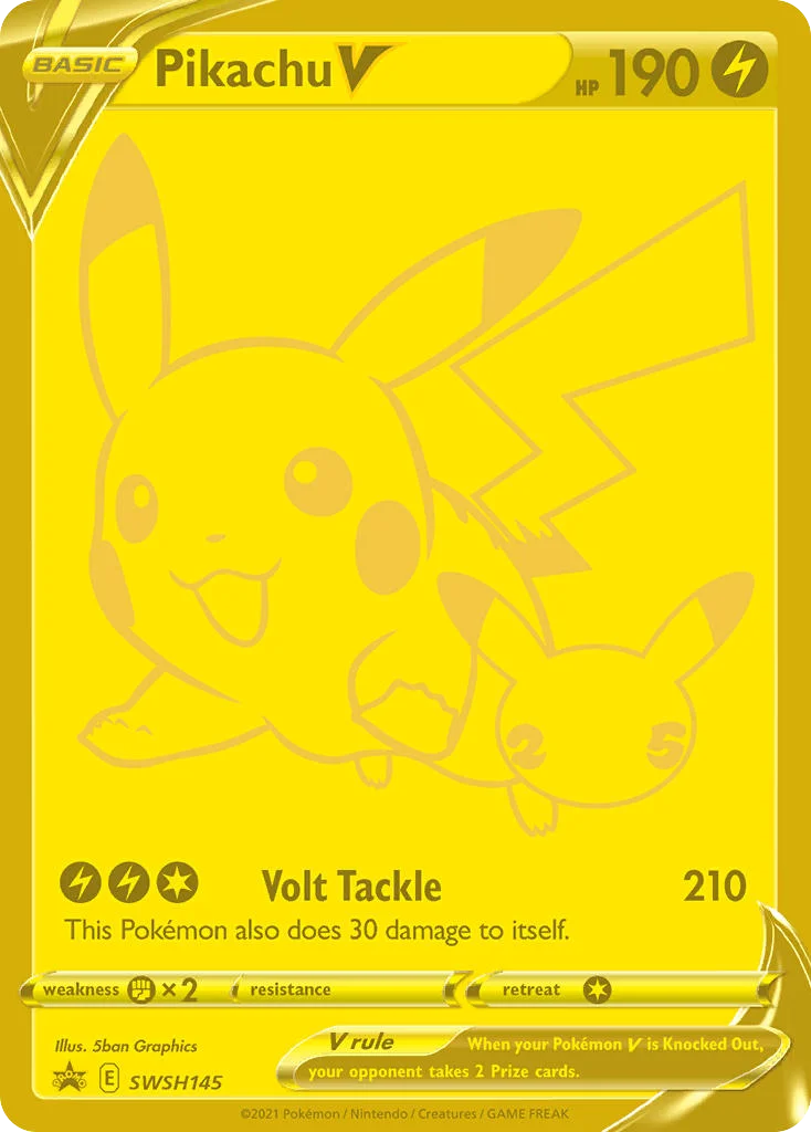 Pikachu V Pokemon card