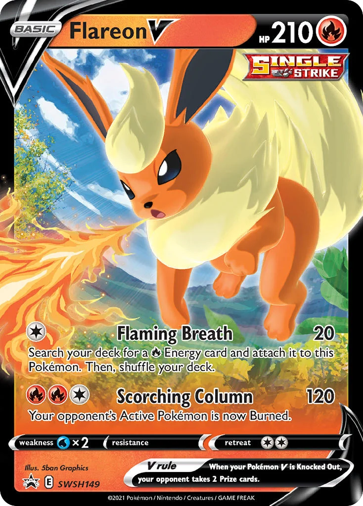 Flareon V Pokemon card