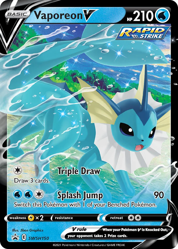 Vaporeon V Pokemon card