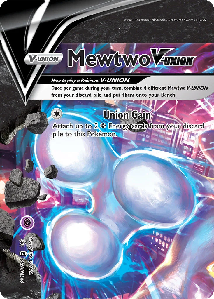 Mewtwo V-UNION Pokemon card