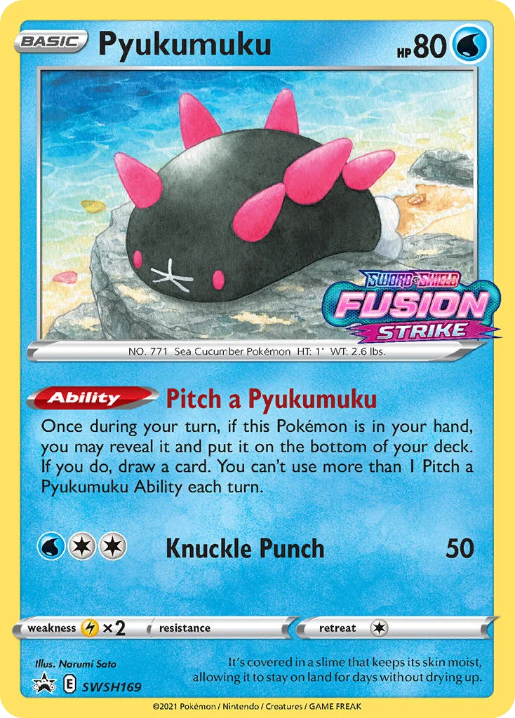 Pyukumuku Pokemon card