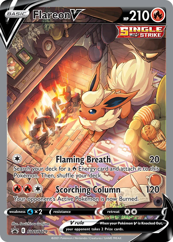 Flareon V Pokemon card