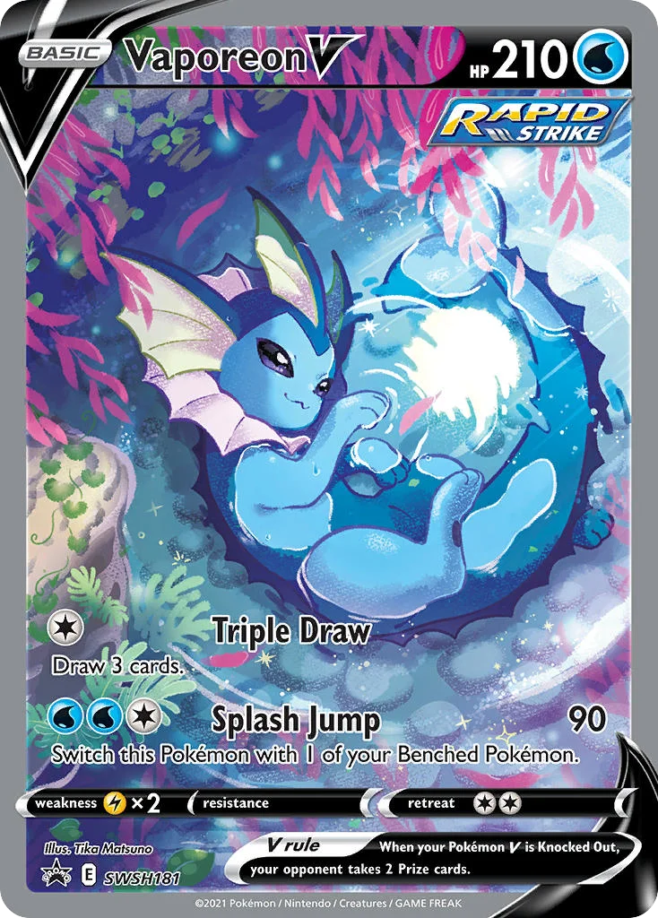 Vaporeon V Pokemon card