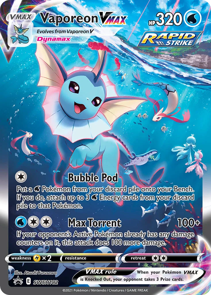Vaporeon VMAX Pokemon card