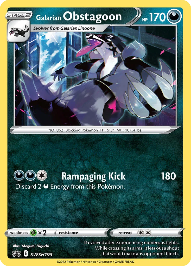 Galarian Obstagoon Pokemon card